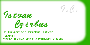 istvan czirbus business card